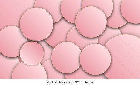 An abstract 3D pink circle with gradient depth and modern dimensional effects, editable vector EPS 10