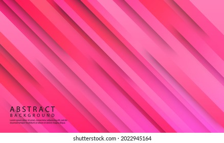 Abstract 3D pink geometric background overlap layers on bright space with diagonal shapes decoration. Modern template element future style concept for flyer, card, cover, brochure, or landing page