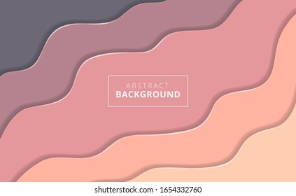 abstract 3d pink papercut background design