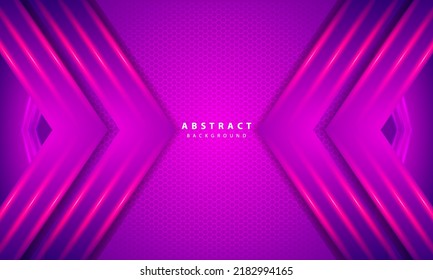 Abstract 3D purple background overlap layers on dark space