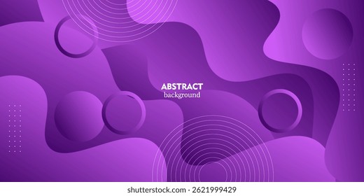 Abstractas fondo de onda púrpura 3D con patrón de sombra realista. Color de degradado púrpura en el fondo. Vector Eps10