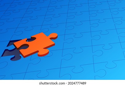 ilustración de fondo de rompecabezas 3D abstracto