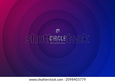 Abstract 3D radial circle papercut layer dark blue, red and purple background. Modern futuristic concept. You can use for cover template, poster, banner web, flyer, print ad. Vector illustration