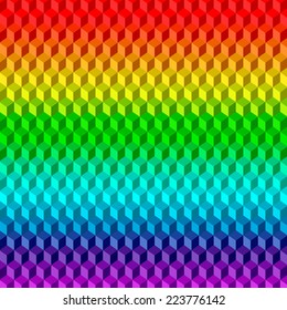 Abstract 3D Rainbow Background from Cubes