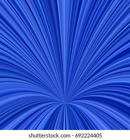Abstract 3d ray burst background - vector graphic from striped rays in blue tones