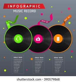 abstract 3d  record sound antique  infographics. 
