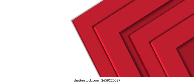 Abstract 3D Red Arrow Background. vector illustration