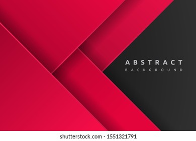Abstract 3d red background with blank space of paper layer