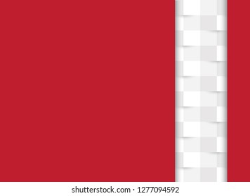 abstract 3d red paper texture background with blank copyspace