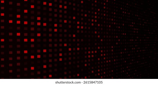 Abstract 3D red squares glitter light perspective on black design modern luxury futuristic technology background vector illustration