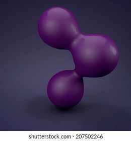 abstract 3d render metaball sphere ball vector background for your design
