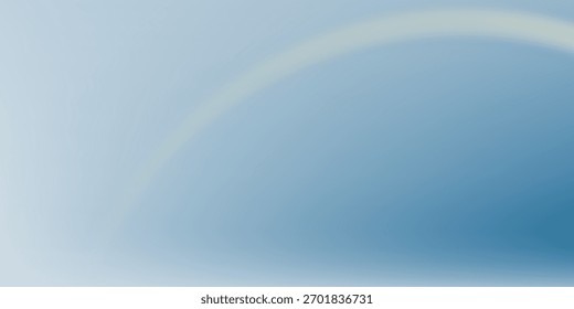 Renderização 3d abstrata de esferas brancas e azuis brilhantes com um fundo gradiente suave