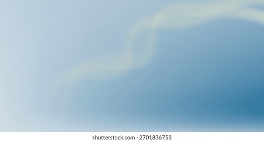 Renderização 3d abstrata de esferas brancas e azuis brilhantes com um fundo gradiente suave