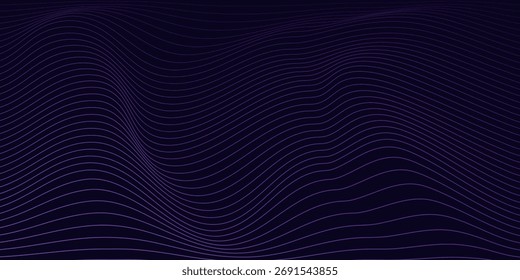 Abstract 3d render waves lines purple background design. Modern lines effect purple pattern texture. Simple futuristic digital. EPS 10.