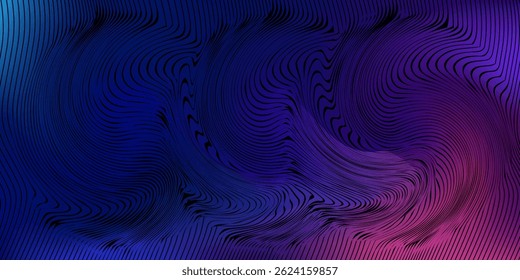 Abstract 3d rendering of smooth surface with lines. Striped modern background design for poster, cover, branding, banner, placard