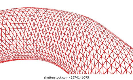 Abstract 3D Rendering of an Unconventional Triangular Truss