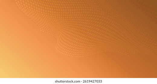 Renderização 3D abstrata de um padrão de onda com pontos e esferas