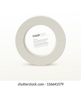 Abstract 3D round frame with your text  Eps 10 vector illustration