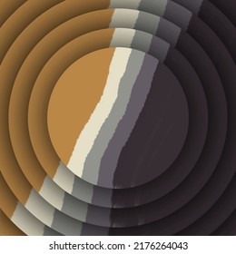 Abstract 3D round pedestal or podium. View from above.