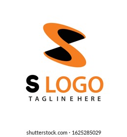 abstract 3D S latter logo design