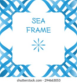 abstract 3d sea waves frame isolated mock up volume modern vector