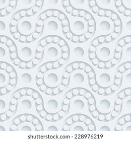 Abstract 3d seamless background. See others in a Perforated Paper Set. Vector EPS10.