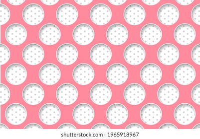 Abstract 3D Seamless Pattern With Circles And Dots. abstract design in vector form. Pastel colors with dotted pattern vector design.Vector Background For Web,Print and Other Design.Vector illustration