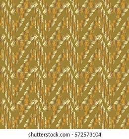 Abstract 3d seamless pattern. Modern geometric background. Geometrical gold zigzag ornaments,Vector texture.