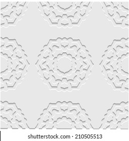 Abstract 3D Seamless Pattern, vector