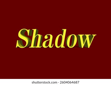 Abstract 3D Shadow Text Effect Design Red Background