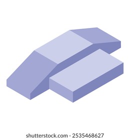 Abstract 3d shape forming a modern minimalist sculpture, ideal for representing concepts of design, geometry and modern art