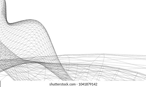 Abstract 3d shape. Geometric background