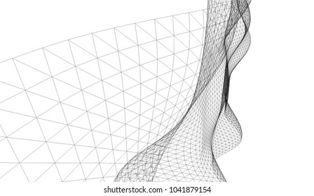 Abstract 3d shape. Geometric background