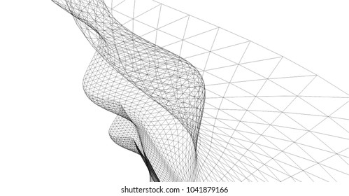 Abstract 3d shape. Geometric background