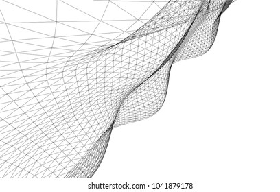 Abstract 3d shape. Geometric background