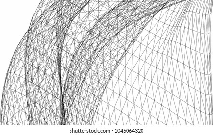 Abstract 3d shape. Geometric background