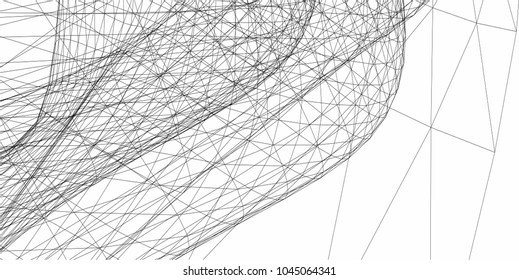 Abstract 3d shape. Geometric background