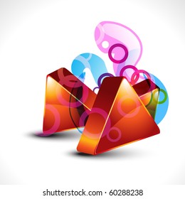 abstract 3d shape stylish background design