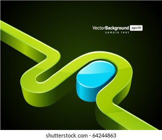 Abstract 3d shape vector background
