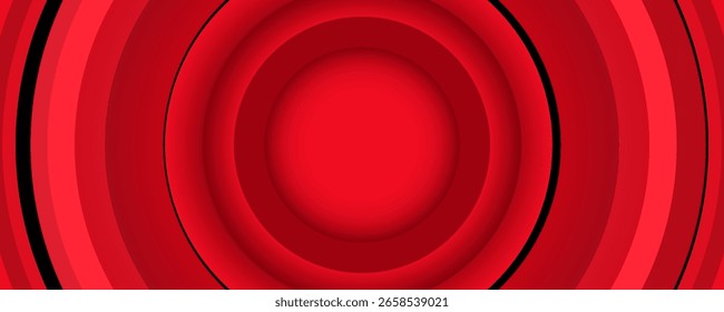 Abstractas Formas 3D sobre un fondo rojo. Ilustración vectorial