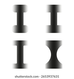 Formas 3D abstratas. Sombras de fundo brancas. Elementos volumétricos geométricos. Contraste de luz vetorial