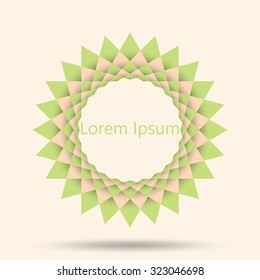 Abstract 3D Sheet Geometrical Design Element