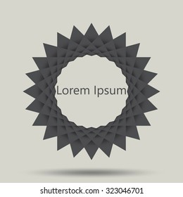 Abstract 3D Sheet Geometrical Design Element