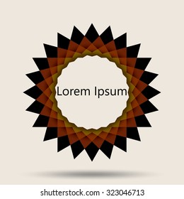 Abstract 3D Sheet Geometrical Design Element