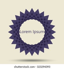 Abstract 3D Sheet Geometrical Design Element