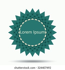 Abstract 3D Sheet Geometrical Design Element