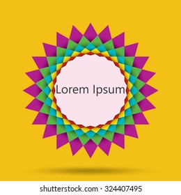 Abstract 3D Sheet Geometrical Design Element