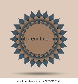 Abstract 3D Sheet Geometrical Design Element