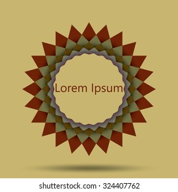 Abstract 3D Sheet Geometrical Design Element