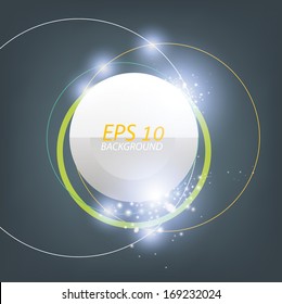 Abstract 3D shine modern circle background with lite effect.